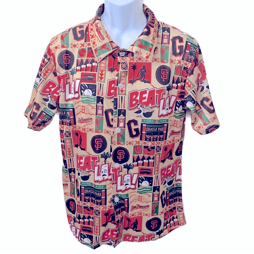 SF Giants, Beat LA Short Sleeve Button Down Baseball Collectible